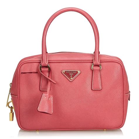 prada bauletto handbag saffiano pink|farfetch Prada purses.